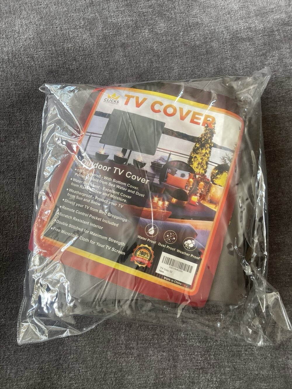 Outdoor TV Cover Protector for 52" Weatherproof Water Resistant Grey New